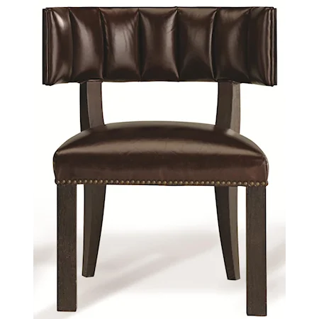 Upholstered Leather Klismos Dining Chair